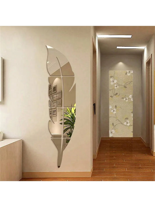 Silver Acrylic Leaf Mirror